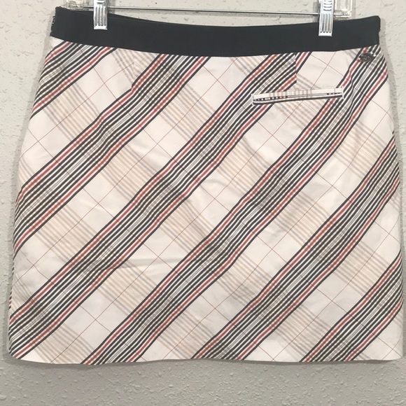 Greg Norman Shark Slanted Plaid Golf Skort size 10 - Picture 2 of 12